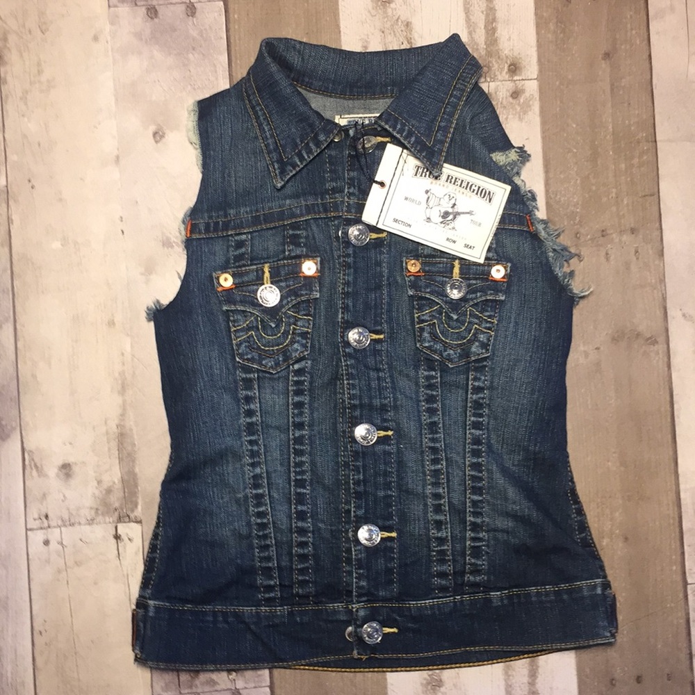 True religion denim vest
